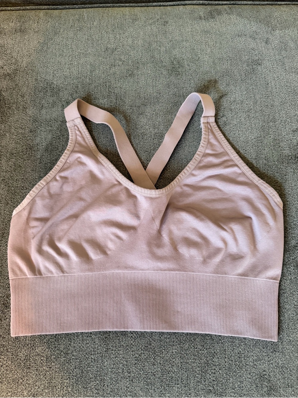 Source Unknown Dusty Plum Seamless Sports Bralette